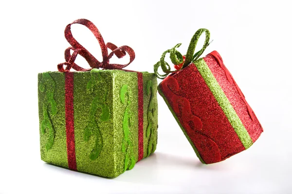 Dos cajas de regalo de Año Nuevo en blanco —  Fotos de Stock