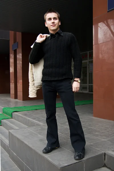 Student at the university entrance — Stock Photo, Image