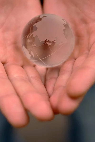 stock image Globe in hands