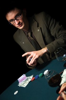 Poker player clipart