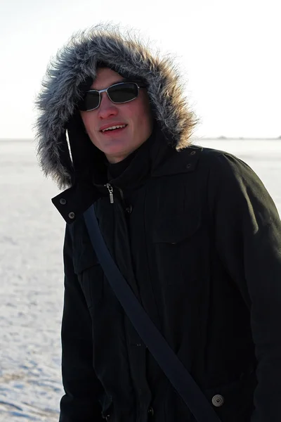 极地的男人 — 图库照片
