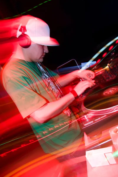 stock image DJ mixing music