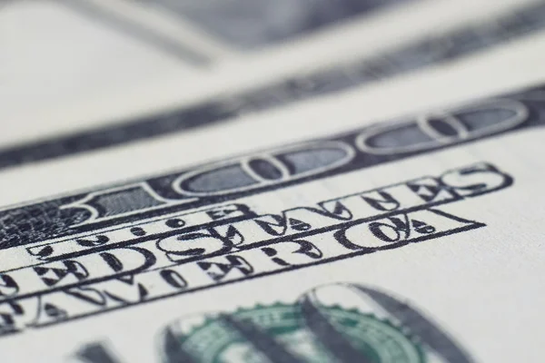 Closeup shot of 100 bucks notes — Stock Photo, Image