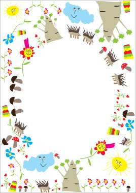 Children's frame clipart