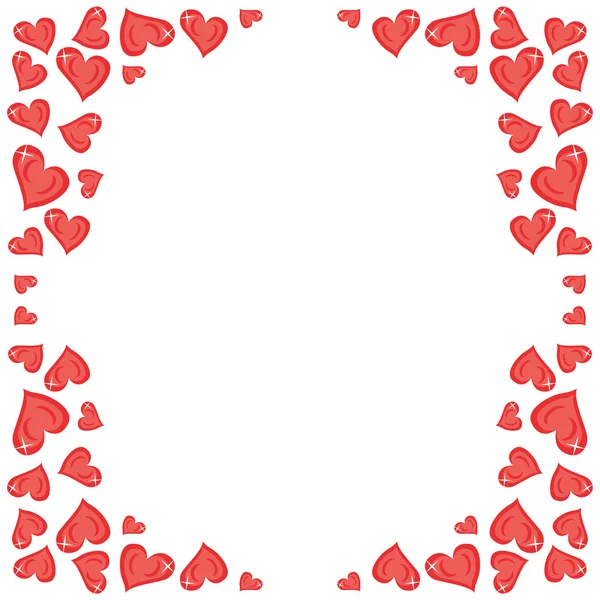 Frame with hearts — Stock Vector