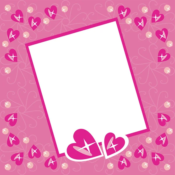 Frame with heart — Stock Vector