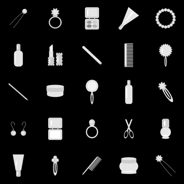 Lady 's objects on black — стоковый вектор