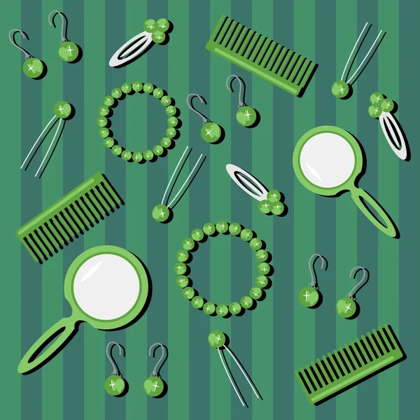 Hintergrund mit Haarpflegeobjekten — Stockvektor