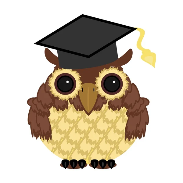 Owl with book — Stock Vector
