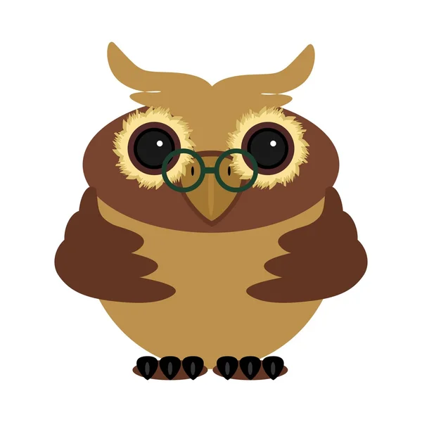 Owl on white background — Stock Vector