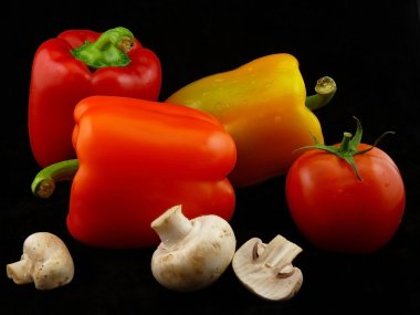 Color pepper with tomato clipart