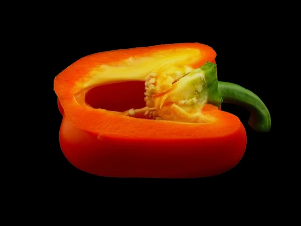 Cut orange pepper — Stock Photo, Image