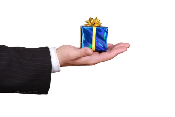 Hand with gift — Stock Photo, Image