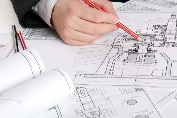 The technical drawing — Stock Photo, Image