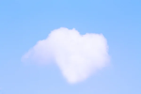 Witte wolk hart — Stockfoto