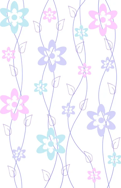 春の花のパターンの背景 — ストックベクタ