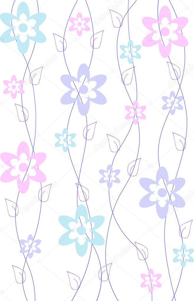 Spring flower pattern background