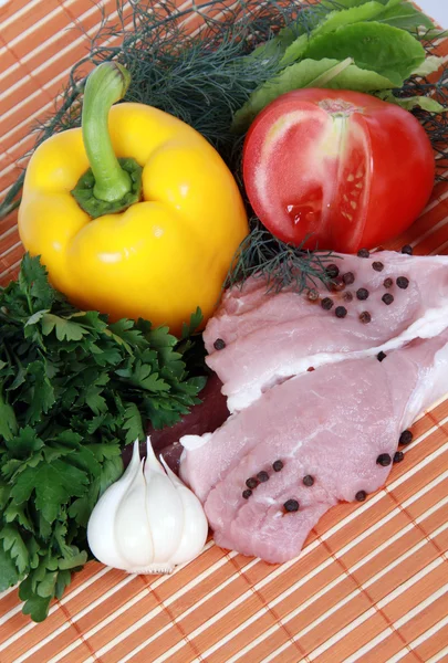 Daging dan sayuran segar — Stok Foto