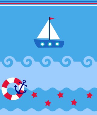 Sea Greeting Card clipart