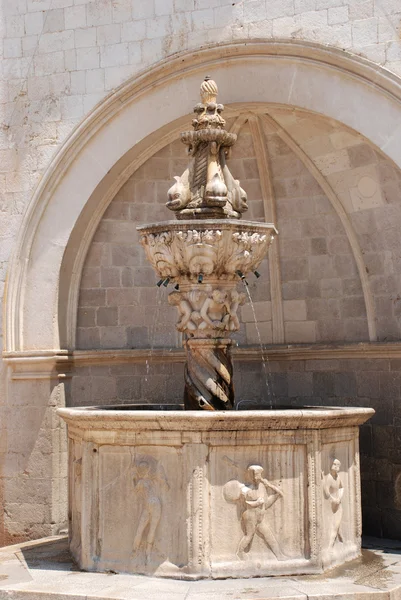 Historische fontein in dubrovnik — Stockfoto