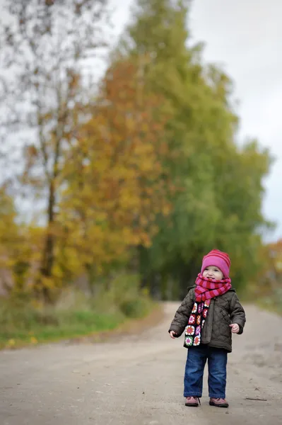 Małe dziecko w parku jesień — Zdjęcie stockowe
