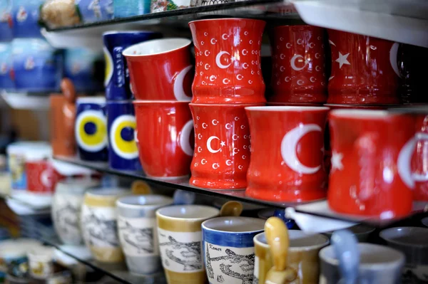 ร้านค้าที่มีของที่ระลึกตุรกี — ภาพถ่ายสต็อก
