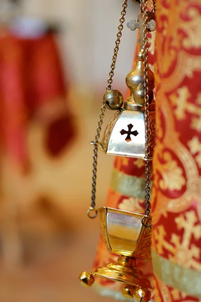 Thurible в православной часовне — стоковое фото