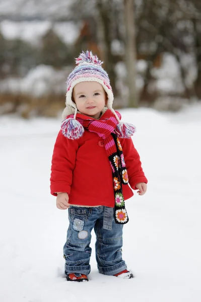 Pequena menina inverno — Fotografia de Stock