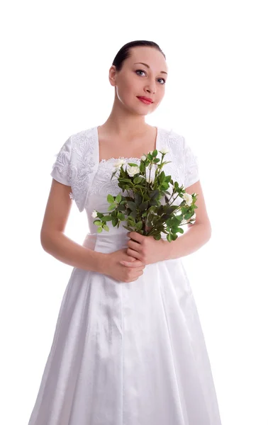Nevěsta s růží Royalty Free Stock Obrázky