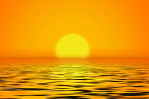 海面上美丽的落日 — 图库照片#