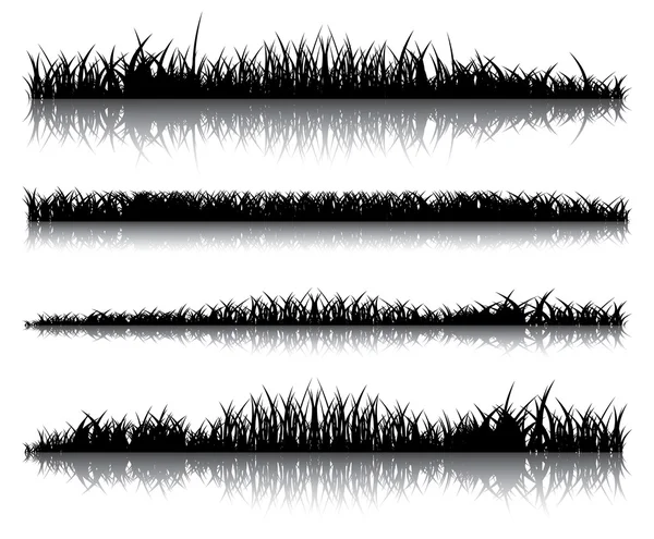 Realistiska mörka gräs — Stock vektor