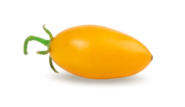 Gele tomaat geïsoleerd op een witte achtergrond — Stockfoto