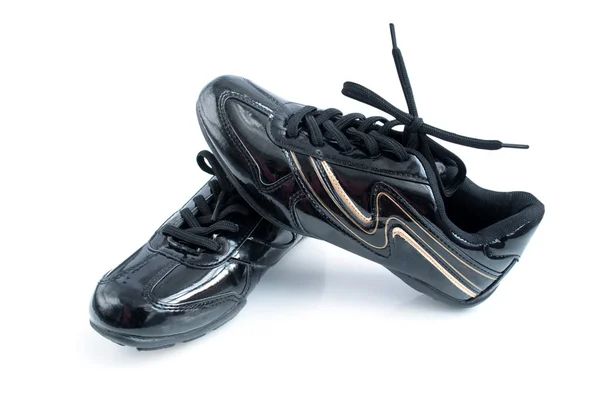 Чёрная спортивная обувь — стоковое фото