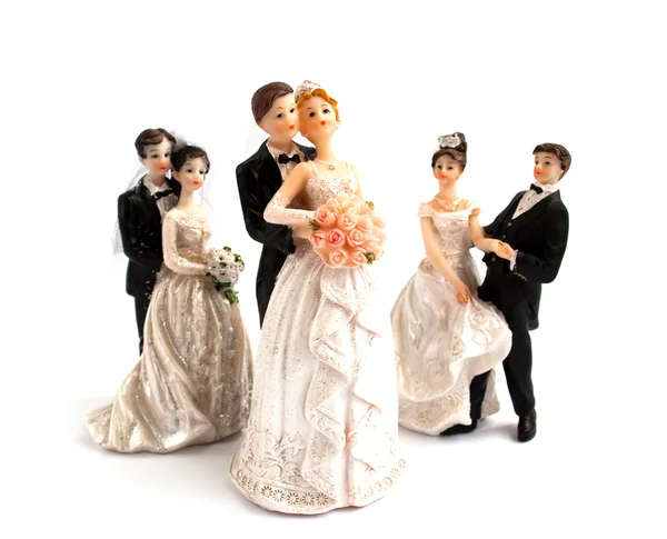 Figurines gâteau de mariage — Photo