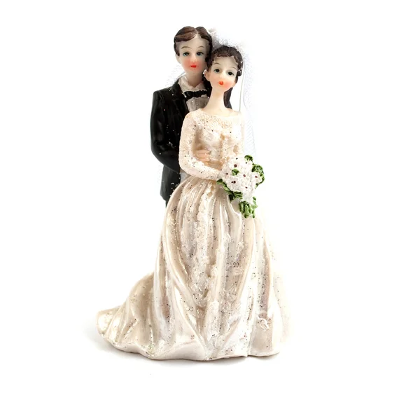 Wedding cake figurines Stock Image