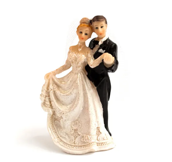 Wedding cake figurines Royalty Free Stock Photos