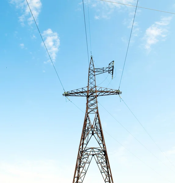 Electric column against — Stock Photo, Image