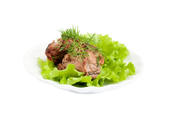 Meat with greens — Stock Photo, Image
