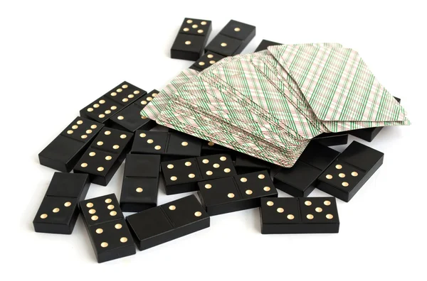 Dominos et cartes à jouer — Photo