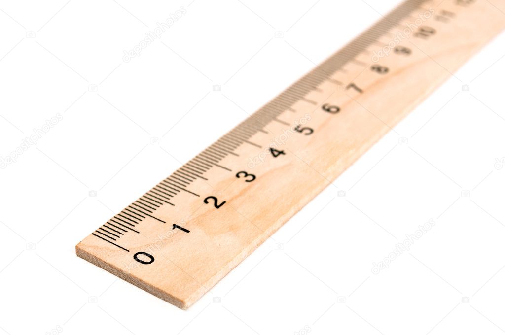 Ruler on a white background
