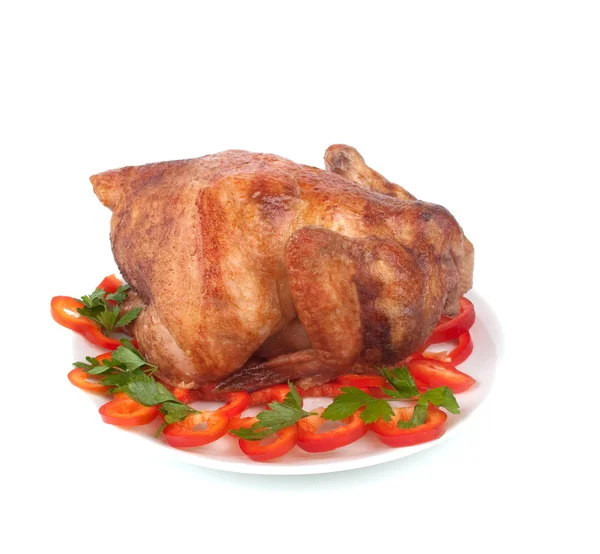 Bir tabak pişmiş tavuk — Stok fotoğraf