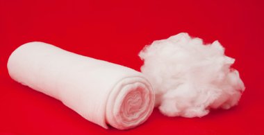 Gauze with cotton wool clipart