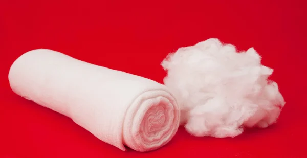 Gaze com lã de algodão — Fotografia de Stock