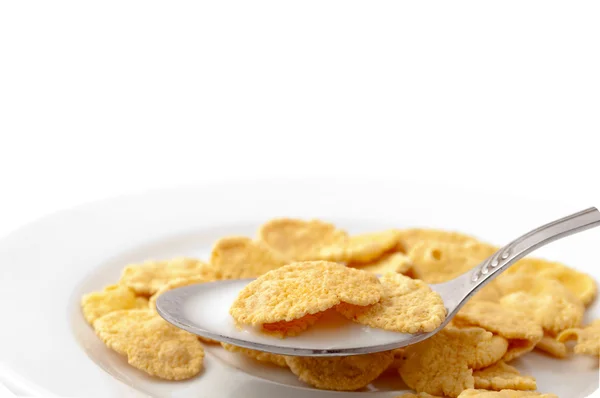 Cornflakes met melk — Stockfoto