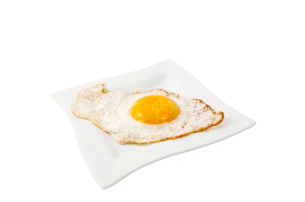 Sült tojás egy tálban — Stock Fotó