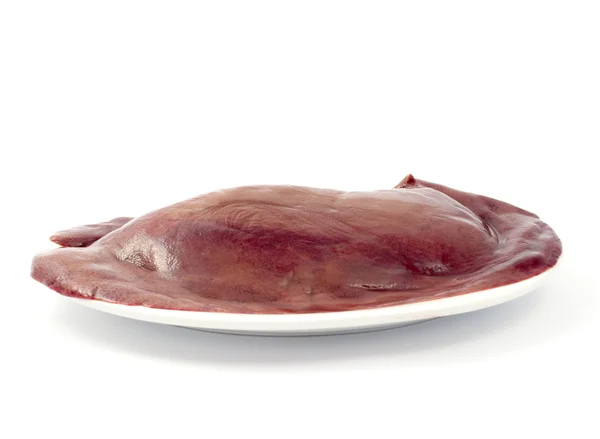 Liver in a plate — Stock Photo, Image