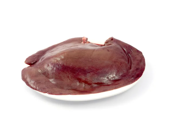 Liver in a plate — Stock Photo, Image