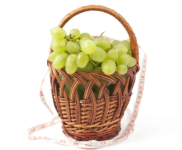Grapes in a basket — Stock Photo, Image