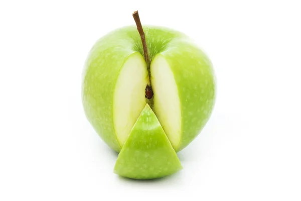 Saftigt grönt äpple — Stockfoto