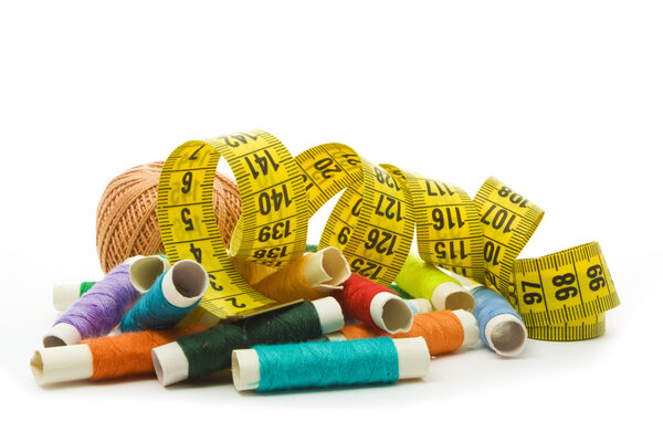 Thread with measuring tape